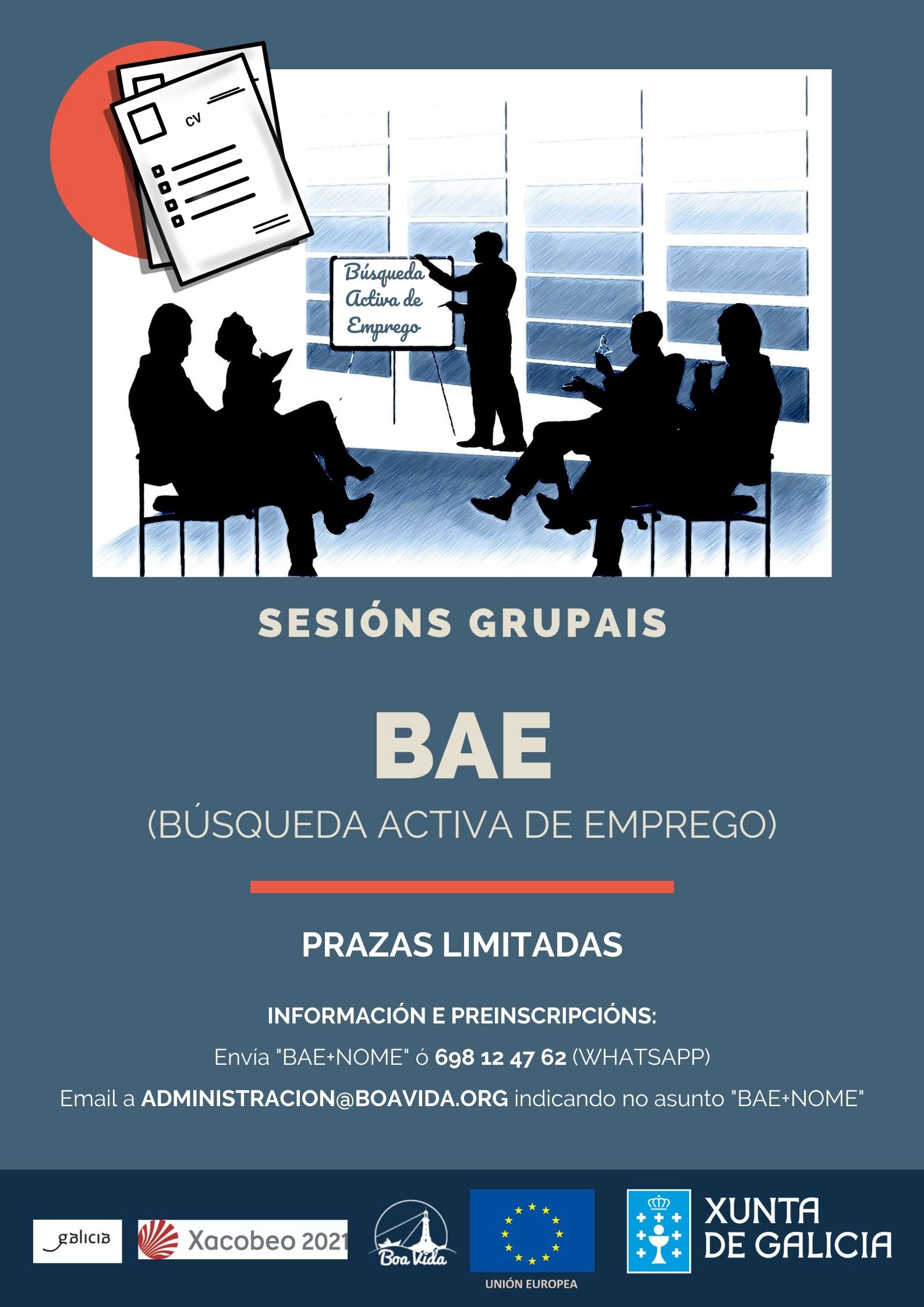 Cartel Sesións grupais BAE