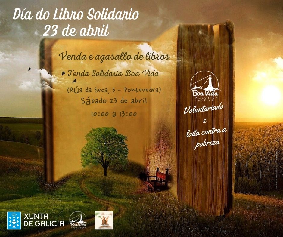 Cartel Día do Libro Solidario 23 de abril