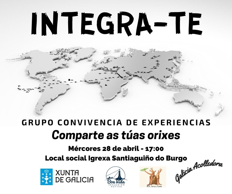Cartel INTEGRA-TE Grupo convivencia de experiencias
