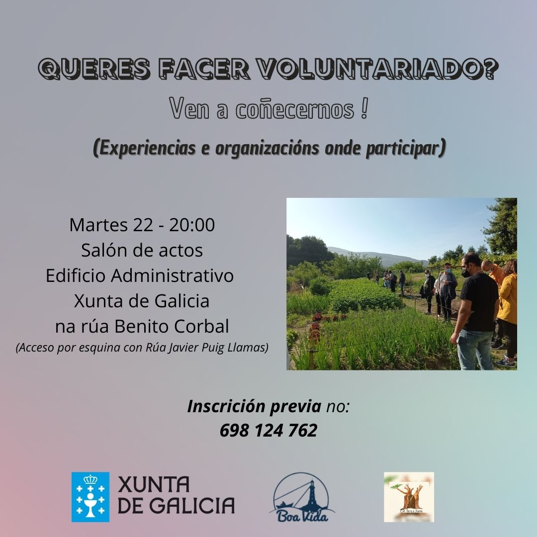 Cartel Queres facer voluntariado?