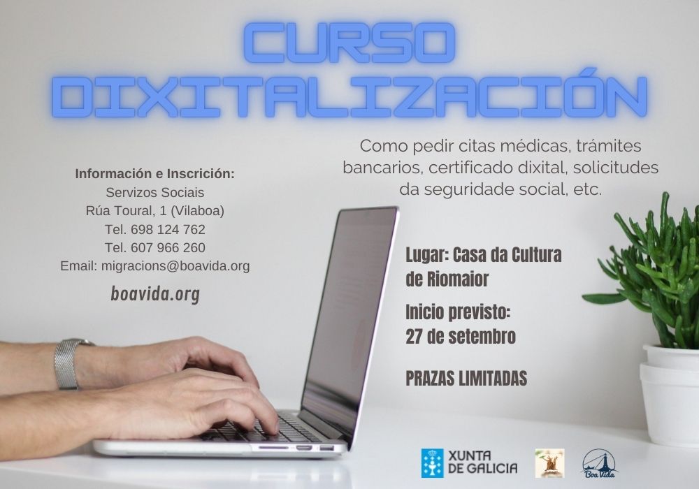 Cartel Curso Dixitalización Vilaboa