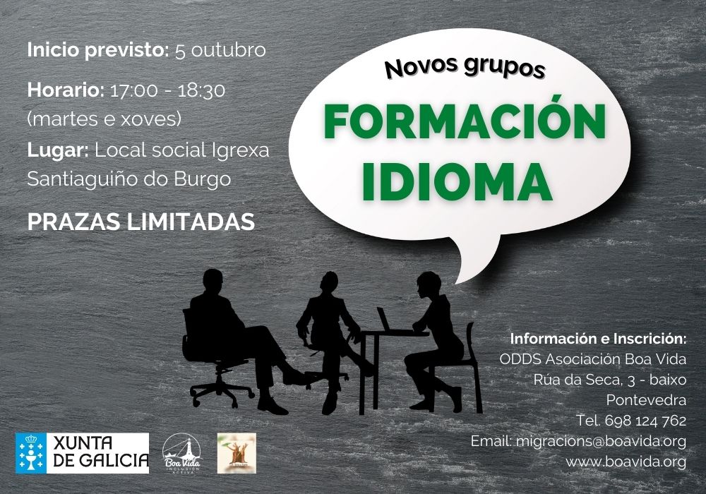 Cartel Formación Idioma 2021