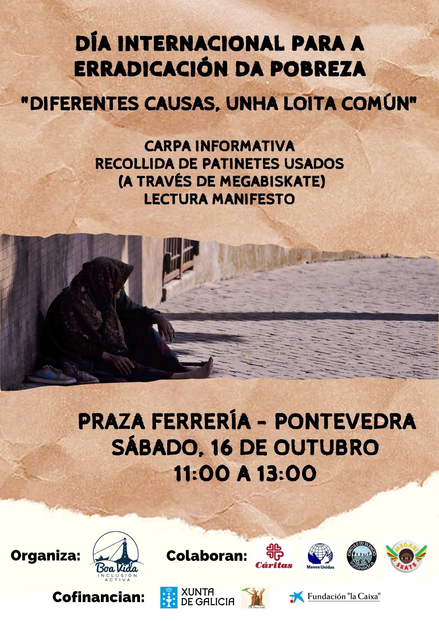 Cartel Día Internacional para a erradicación da pobreza