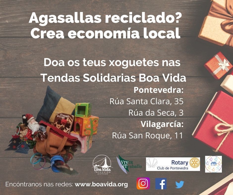 Cartel Boa Vida e Rotary Club Campaña Xoguetes